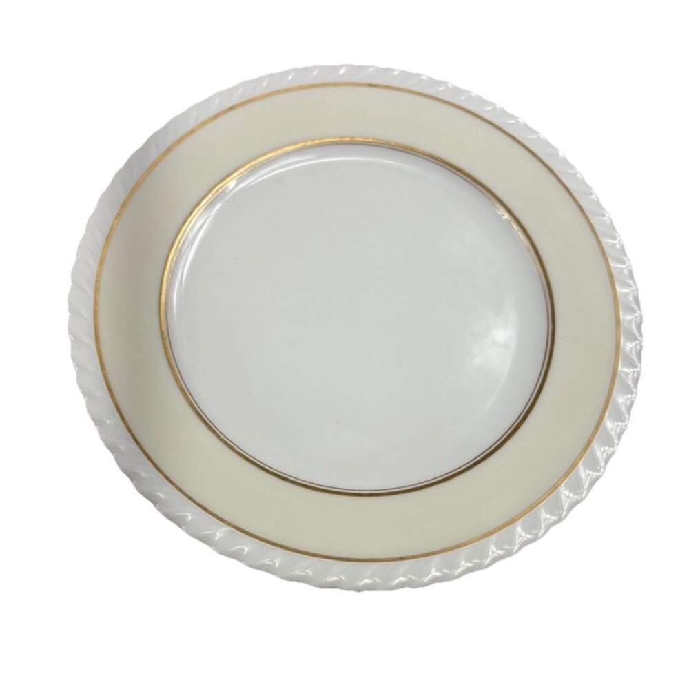 K&A KRAUTHEIM SELB BAVARIA vntg salad plate 7 3/4” (set of 4) gold rim Germany
